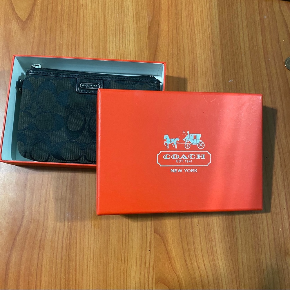 Black Coach Wristlet w/ Box